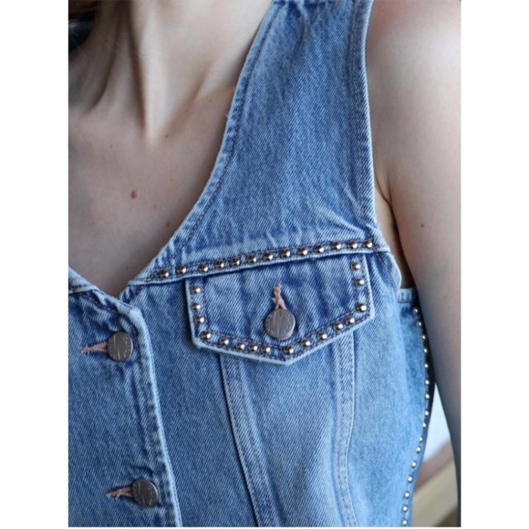 NEW ROLLA'SAC/DC morgan studded vest in canyon blue NWT M